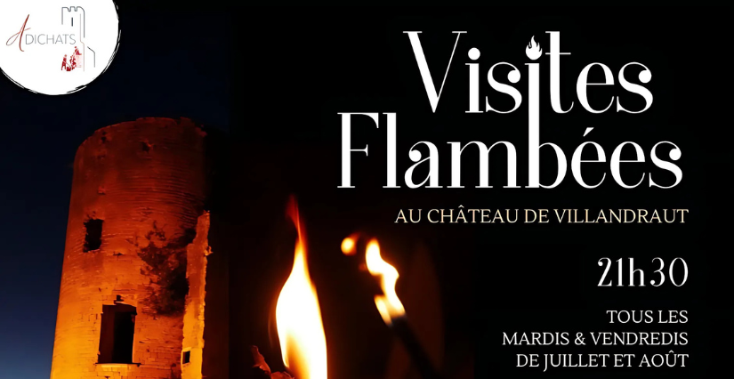Visite flambées du Château de Villandraut, à faire en famille cet été