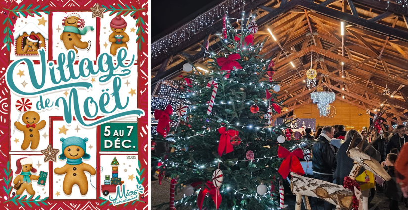 Village de Noël et feu d'artifice à Mios