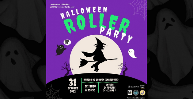 Halloween roller party // la roller disco la plus terrifiante de l'année ! // Hangar de Darwin, Bordeaux kidklik 33 bordeaux gironde vacances de la toussaint 2022