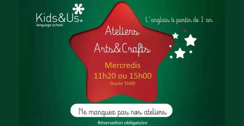 Arts & Crafts, ateliers de Noël tout en anglais chez Kids&Us Le Bouscat à Bordeaux !