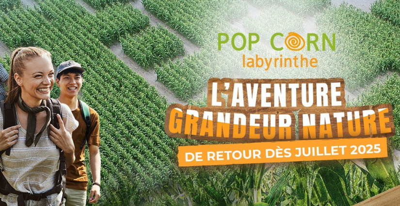 Pop Corn Labyrinthe, l'aventure grandeur nature à Parempuyre à deux pas de Bordeaux